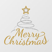 Prettig kerstfeest raamsticker (Vel)