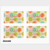 Prettig kerstfeest rechthoekige sticker (Vel)