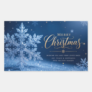 Prettig kerstfeest rechthoekige sticker