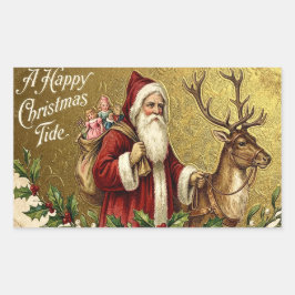 Prettig kerstfeest rechthoekige sticker