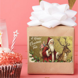 Prettig kerstfeest rechthoekige sticker