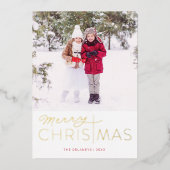 Prettig kerstfeest Religieuze folie kerstkaart Folie Feestdagenkaart (Voorkant)