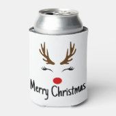 Prettig kerstfeest rendier blikjeskoeler (Blikje Voorkant)