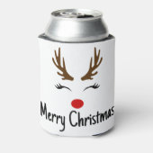 Prettig kerstfeest rendier blikjeskoeler (Blikje Achterkant)