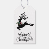 Prettig kerstfeest rendier cadeaulabel (Voorkant)