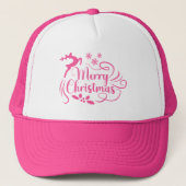 Prettig kerstfeest Rendier kerst ontwerpen Trucker Pet (Voorkant)