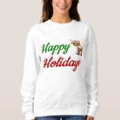Prettig kerstfeest rendier kerst script trui (Voorkant)
