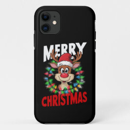 Prettig kerstfeest rendier Kerst vakantie Case-Mate iPhone Case