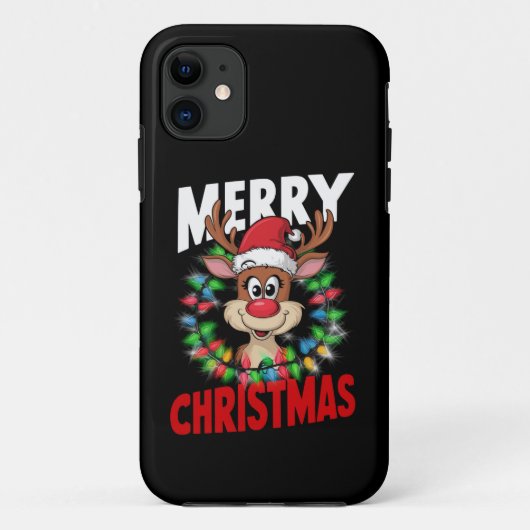 Prettig kerstfeest rendier Kerst vakantie Case-Mate iPhone Case (Achterkant)