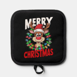 Prettig kerstfeest rendier Kerstvakantie Pannenlap