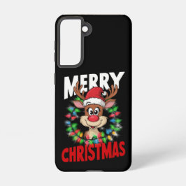 Prettig kerstfeest Rendier Kerstvakantie Samsung Galaxy Hoesje