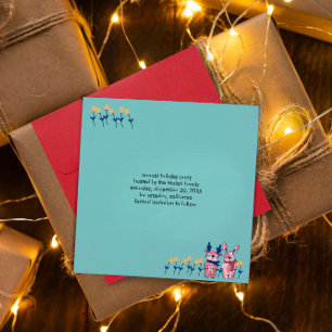 Prettig kerstfeest – Rendier & Konijn op Teal Save The Date