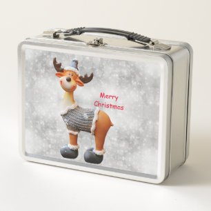 Prettig kerstfeest rendier met een hoed