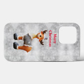 Prettig kerstfeest rendier met een hoed         Case-Mate iPhone case (Achterkant (horizontaal))