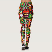 Prettig kerstfeest Rendier Rudolph Leggings (Achterkant)