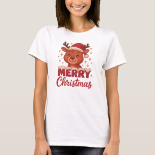 Prettig kerstfeest rendier t-shirt