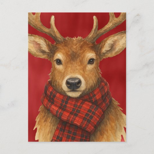 Prettig kerstfeest Rendieren Briefkaart (Voorkant)