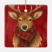Prettig kerstfeest Rendieren Keramisch Ornament (Achterkant)