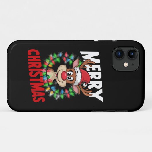 Prettig kerstfeest rendieren Kerstvakantie Case-Mate iPhone Case (Achterkant (horizontaal))