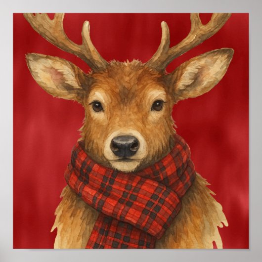 Prettig kerstfeest Rendieren Poster (Voorkant)