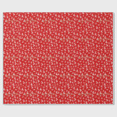 Prettig kerstfeest Rendieren Rood Cadeaupapier (Vlak)