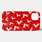 Prettig kerstfeest Rendieren Rood Case-Mate iPhone Case (Achterkant (horizontaal))