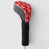 Prettig kerstfeest Rendieren Rood Golfheadcover (Schuin)
