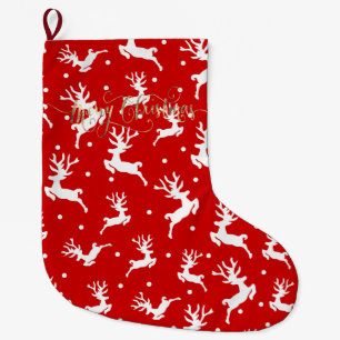 Prettig kerstfeest Rendieren Rood Grote Kerstsok