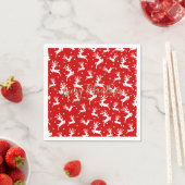 Prettig kerstfeest Rendieren Rood Servet (Insitu)