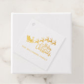 Prettig kerstfeest rendiergezin bedankjes labels (Met doos)