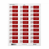 Prettig kerstfeest retouradreslabels etiket (Full Sheet)