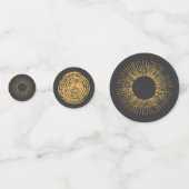 Prettig kerstfeest Retro Gouden Uitbarsting Spette Confetti (Achterkanten)