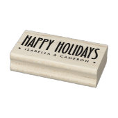 Prettig kerstfeest retro lettertype aangepaste naa rubberstempel (Stempel)
