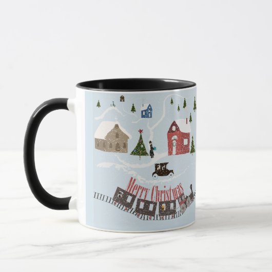 Prettig kerstfeest, retro mok (Links)