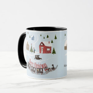 Prettig kerstfeest, retro mok