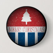 Prettig kerstfeest Retro Patriottisch Ronde Button 7,6 Cm (Voorkant)