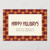 Prettig kerstfeest Retro patroon uit het midden va Feestdagenkaart (Voorkant)