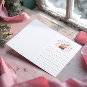 Prettig kerstfeest Retro Roze Schrijfmachine Kerst Feestdagen Kaart