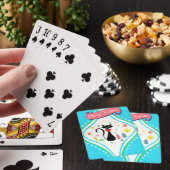 Prettig kerstfeest Retro Siamese Kat Pokerkaarten (Insitu)