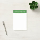 Prettig kerstfeest Retro typografie op groen Post-it® Notes (Kantoor)