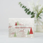 Prettig Kerstfeest Retro Vakantie Briefkaart (Staand voorkant)