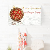 Prettig kerstfeest, Rode Bal, Sterren Spandoek (Insitu)