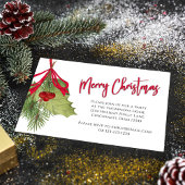 Prettig Kerstfeest Rode Calligrafie QR Code Kaart