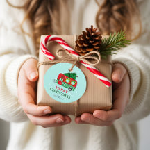 Prettig kerstfeest Rode Caravan Kerstboom Maatwerk