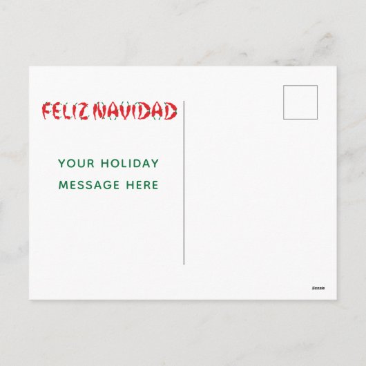 Prettig kerstfeest Rode Chilipeper Feestdagenkaart (Achterkant)