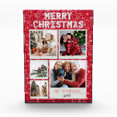 Prettig kerstfeest Rode Doodles 5 Foto Familie Ker (Voorkant)