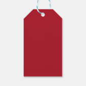 Prettig kerstfeest Rode feestdagen Cadeaulabel (Achterkant)