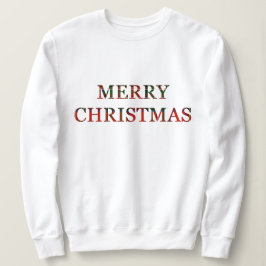 Prettig kerstfeest Rode geruite letters Trui