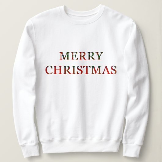 Prettig kerstfeest Rode geruite letters Trui (Design voorkant)