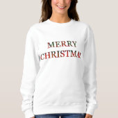 Prettig kerstfeest Rode geruite letters Trui (Voorkant)